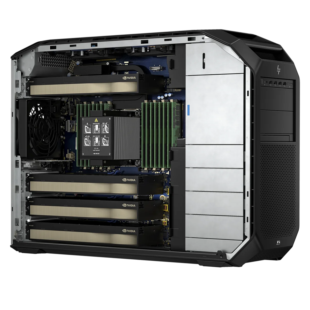 HP Workstation Tower in geöffneter Ansicht